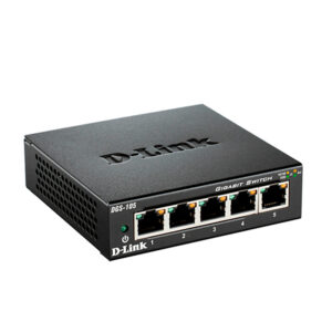 Switch D-Link DGS-105 con 5 puertos Gigabit y carcasa metálica