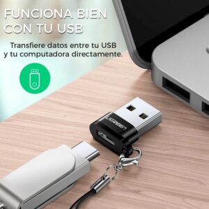 Adaptador USB-A a USB-C UGREEN US280 50568 Adaptador UGREEN US280 50568 USB-A macho a USB-C hembra negro