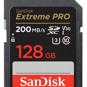 Memoria SD SanDisk Extreme Pro 128GB con velocidad de 200MB/s