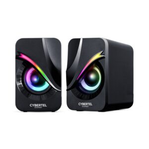 Parlante CYBERTEL CBX S301U con luces RGB encendidas